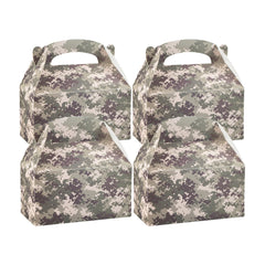 Bio Tek Camouflage Paper Gable Box / Take Out Container - Commercially composatble - 9 1/2