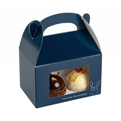 Bio Tek Frenchie Paper Gable Box / Take Out Container - with Window - 4