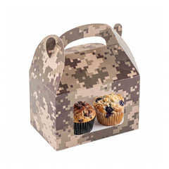 Bio Tek Camouflage Paper Gable Box / Take Out Container - with Window - 4