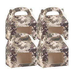 Bio Tek Camouflage Paper Gable Box / Take Out Container - with Window - 4