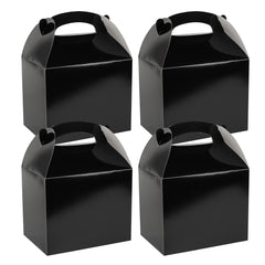 Bio Tek Black Paper Gable Box / Take Out Container - Greaseproof - 10