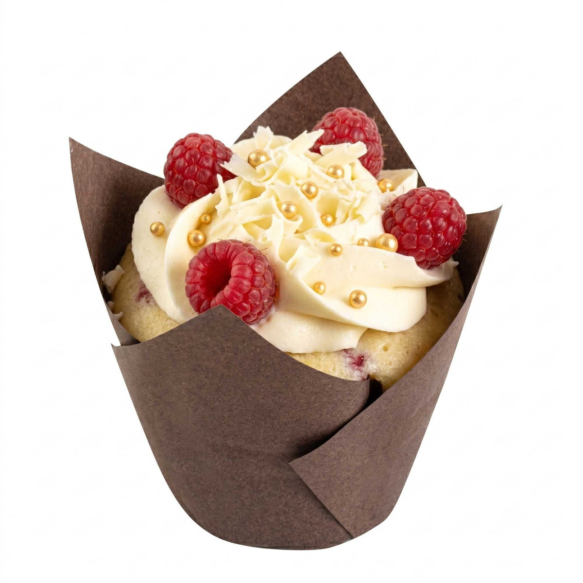 Panificio 3.5 oz Brown Paper Tulip Baking Cup - Greaseproof - 3 1/4" x 3 1/4" x 3 1/4" - 500 count box