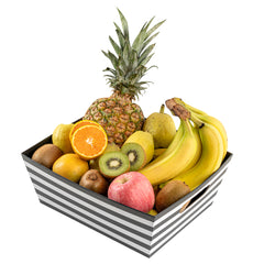 Chef 101 Black and White Stripe Paper Extra Large Gift Box / Market Tray - 12