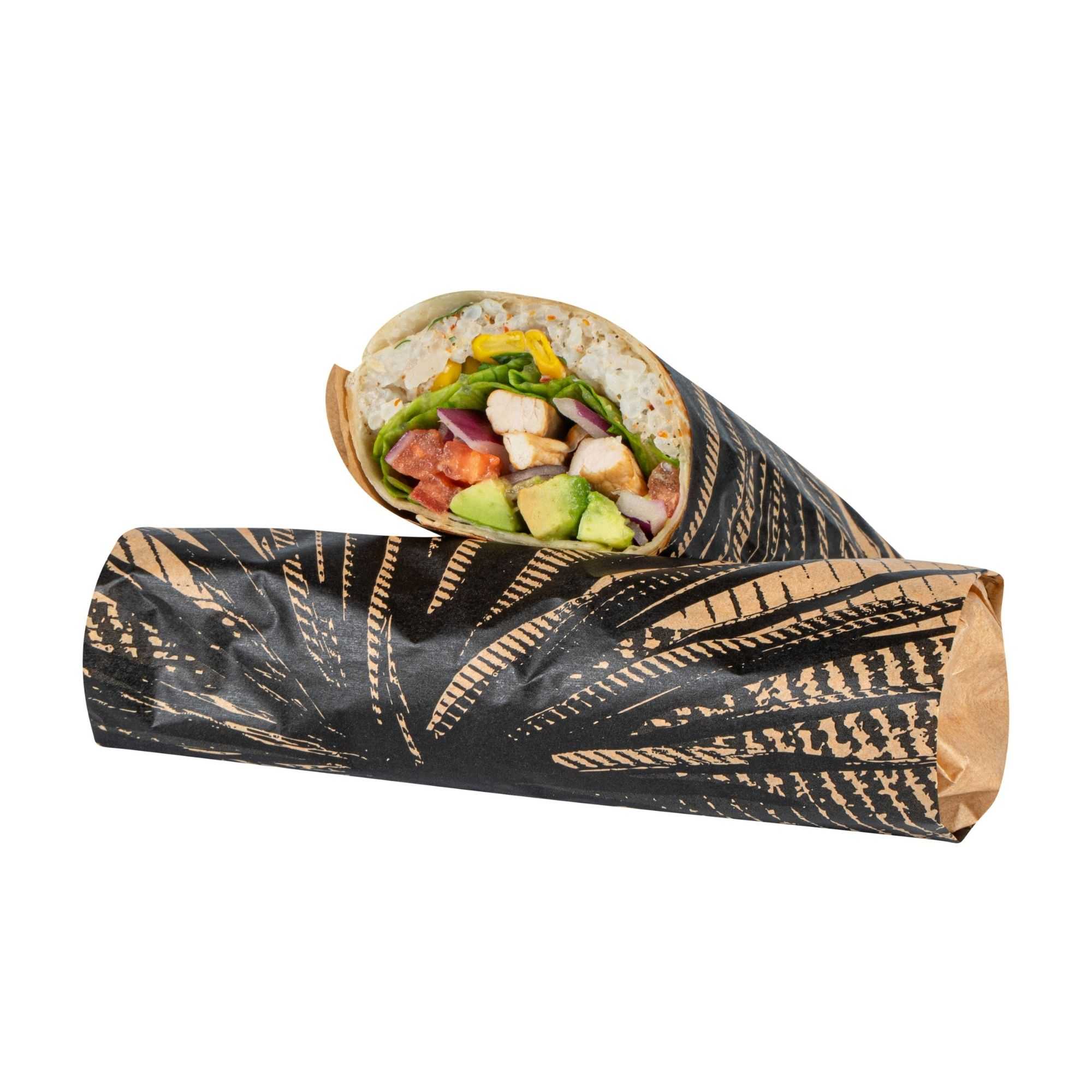Chef 101 No PFAS Added Kraft Paper Food Wrap and Basket Liner - Mexican Agave, Greaseproof - 12" x 12" - 2000 count box