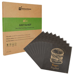 Chef 101 No PFAS Added Kraft Paper Burger Wrap and Fry Basket Liner - Juicy and Hot, Greaseproof, Compostable - 12