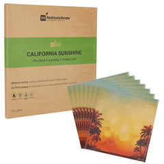 Chef 101 No PFAS Added Kraft Paper Food Wrap and Basket Liner - California Sunshine, Greaseproof, Compostable - 12