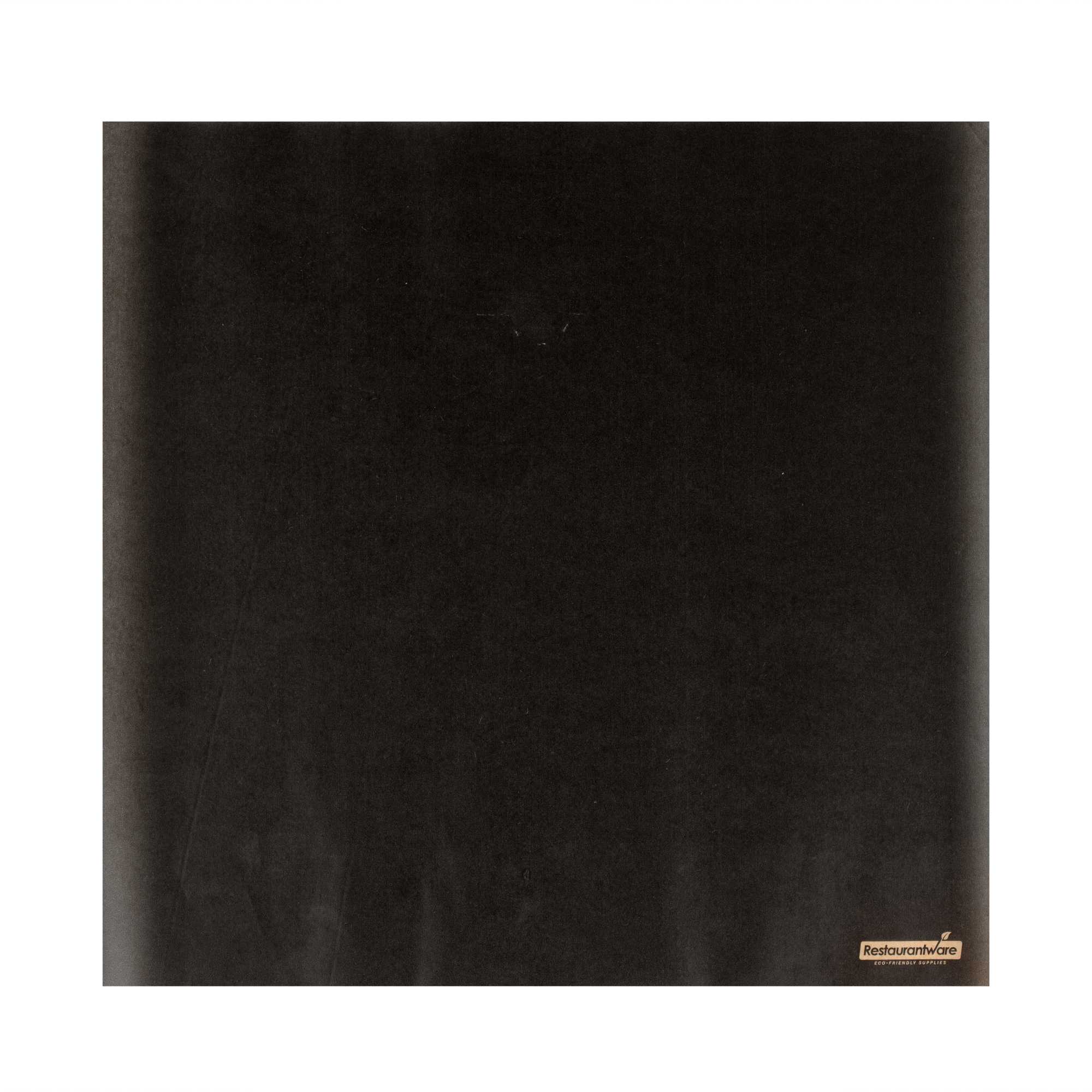 Chef 101 No PFAS Added Black Paper Bakery Wrap and Basket Liner - Greaseproof - 12" x 12" - 2000 count box