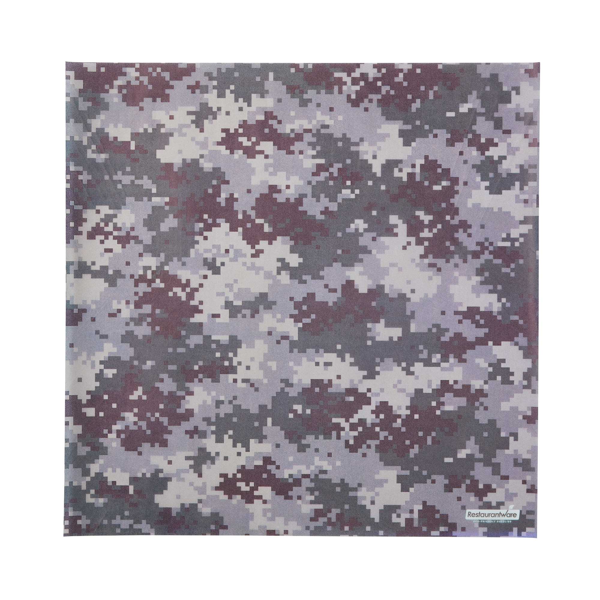 Chef 101 No PFAS Added Camouflage Paper Bakery Wrap and Basket Liner - Greaseproof - 12" x 12" - 2000 count box