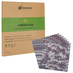 Chef 101 No PFAS Added Camouflage Paper Bakery Wrap and Basket Liner - Greaseproof - 12