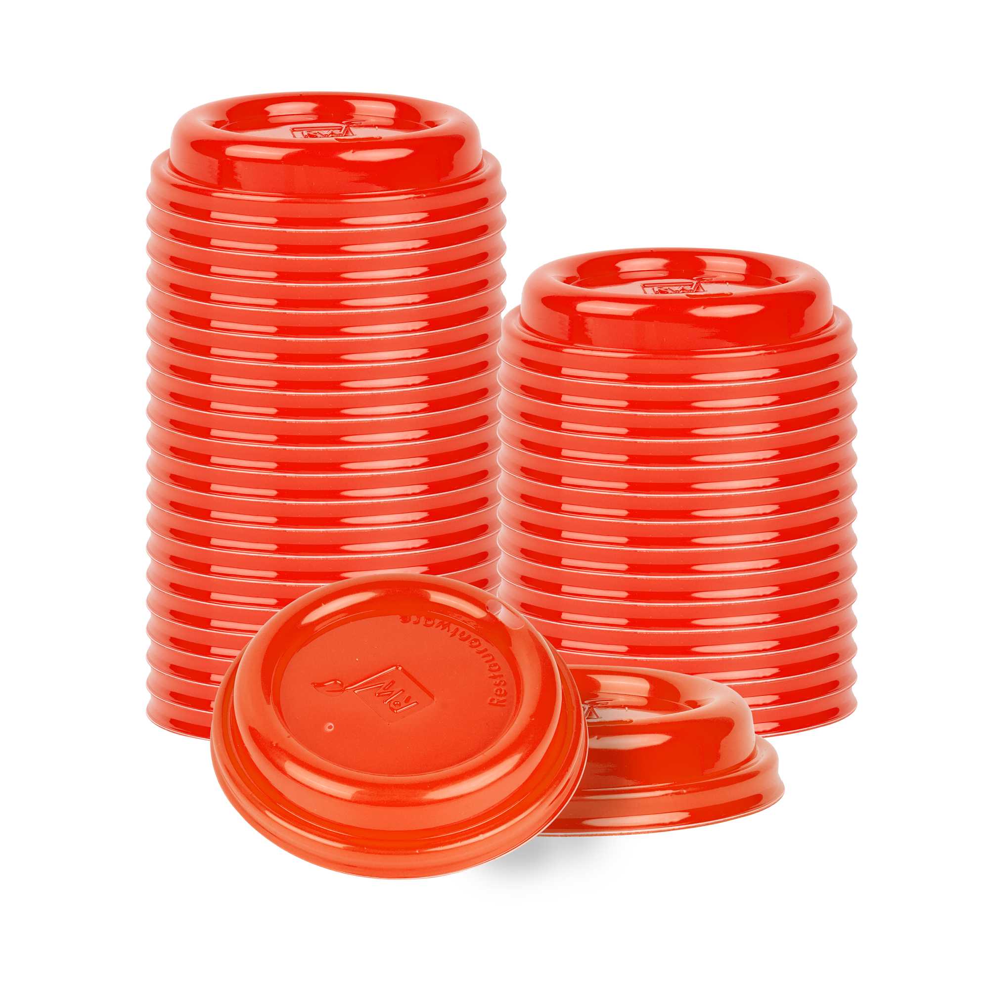 Restpresso Glossy Red Plastic Coffee Cup Lid - Fits 8, 12, 16 and 20 oz - 500 count box