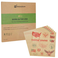 Chef 101 No PFAS Added Kraft Paper Food Wrap and Basket Liner - Born in the USA, Greaseproof, Compostable - 12