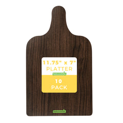 Cater Tek Dark Cheese / Charcuterie Board - Faux Wood - 11 3/4