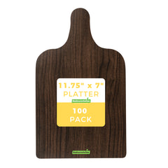 Cater Tek Dark Cheese / Charcuterie Board - Faux Wood - 11 3/4