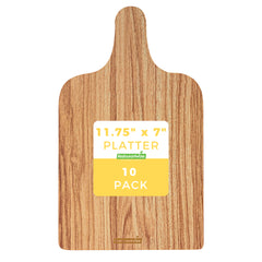 Cater Tek Natural Cheese / Charcuterie Board - Faux Wood - 11 3/4