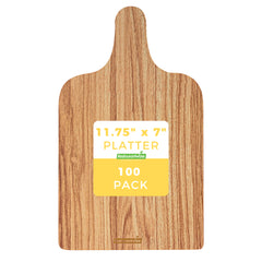 Cater Tek Natural Cheese / Charcuterie Board - Faux Wood - 11 3/4