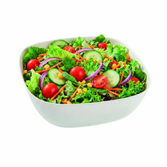 Pulp Safe Modular No PFAS Added 190 oz White Sugarcane / Bagasse Bowl - Home Compostable - 11 3/4