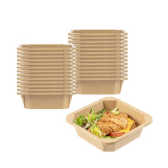 Sustain 34 oz Octagonal Kraft Paper Take Out Container - with PLA Lining, Compostable - 7
