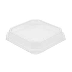 Sustain Octagonal Clear PLA Plastic Dome Lid - Fits 41 oz Container - 7 3/4