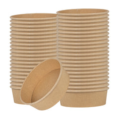 Bio Tek 17 oz Round Kraft Paper Take Out Container - 6