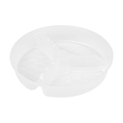 Bio Tek 12 oz White Plastic 3-Compartment Insert Tray - Fits 17-45 oz Containers - 200 count box