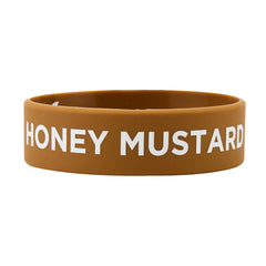 First In First Out Brown Silicone Honey Mustard Label Band - Fits 16, 20 and 24 oz Squeeze Bottles - 10 count box
