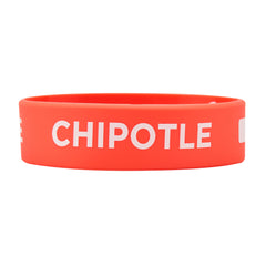First In First Out Red Silicone Chipotle Label Band - Fits 16, 20 and 24 oz Squeeze Bottles - 10 count box