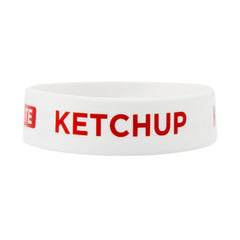 First In First Out White Silicone Ketchup Label Band - Fits 16, 20 and 24 oz Squeeze Bottles - 10 count box