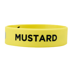 First In First Out Yellow Silicone Mustard Label Band - Fits 16, 20 and 24 oz Squeeze Bottles - 10 count box