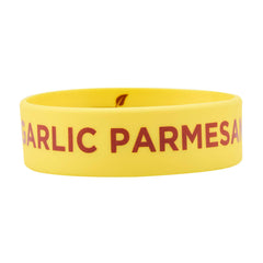 First In First Out Yellow Silicone Garlic Parmesan Label Band - Fits 16, 20 and 24 oz Squeeze Bottles - 1 count box
