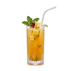 Basic Nature White Paper Bendable Straw - Unwrapped, Biodegradable, 6 mm - 7 3/4