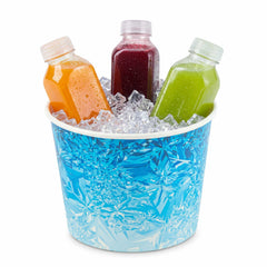 Cater Tek 5 lb Blue Disposable Paper Ice Bucket - 7 1/2