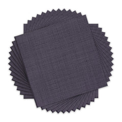 Luxenap Square Black Paper Napkin - Double Point, 2-Ply, with White Threads - 15 3/4'' x 15 3/4'' - 50 count box