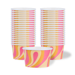 Coppetta 8 oz Round Tropical Twist Paper To Go Cup - 3 3/4