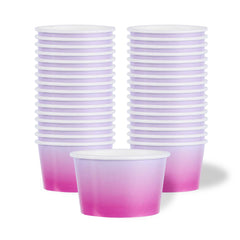 Coppetta 8 oz Round Purple And Blue Ombre Paper To Go Cup - 3 3/4