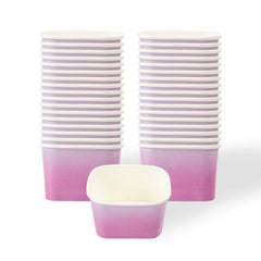Coppetta 12 oz Square Purple And Blue Ombre Paper To Go Cup - 4 1/4
