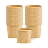 Coppetta 5 oz Square Kraft Paper To Go Cup - 3" x 2 1/2" x 2 1/4" - 200 count box