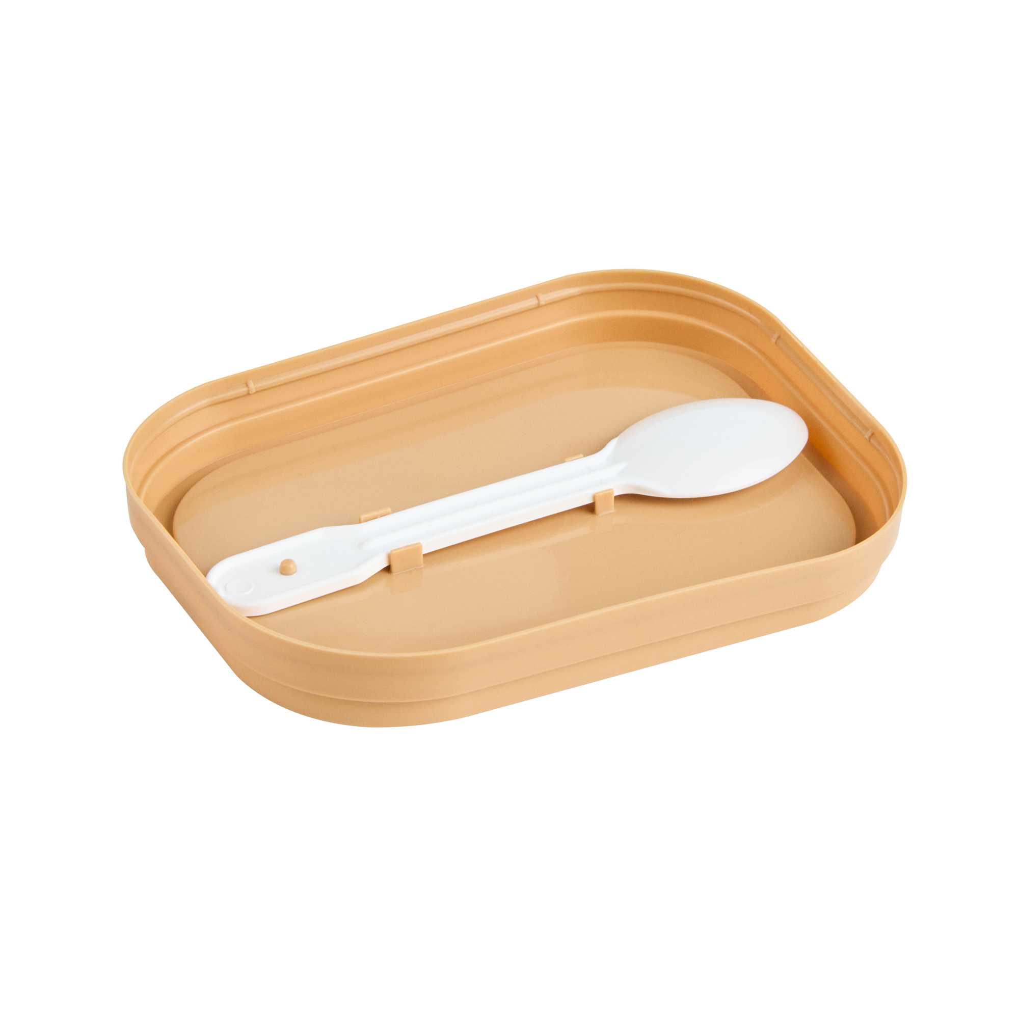 Coppetta Square Brown Plastic Lid - Fits 7 and 12 oz To Go Cups, with Spoon - 200 count box