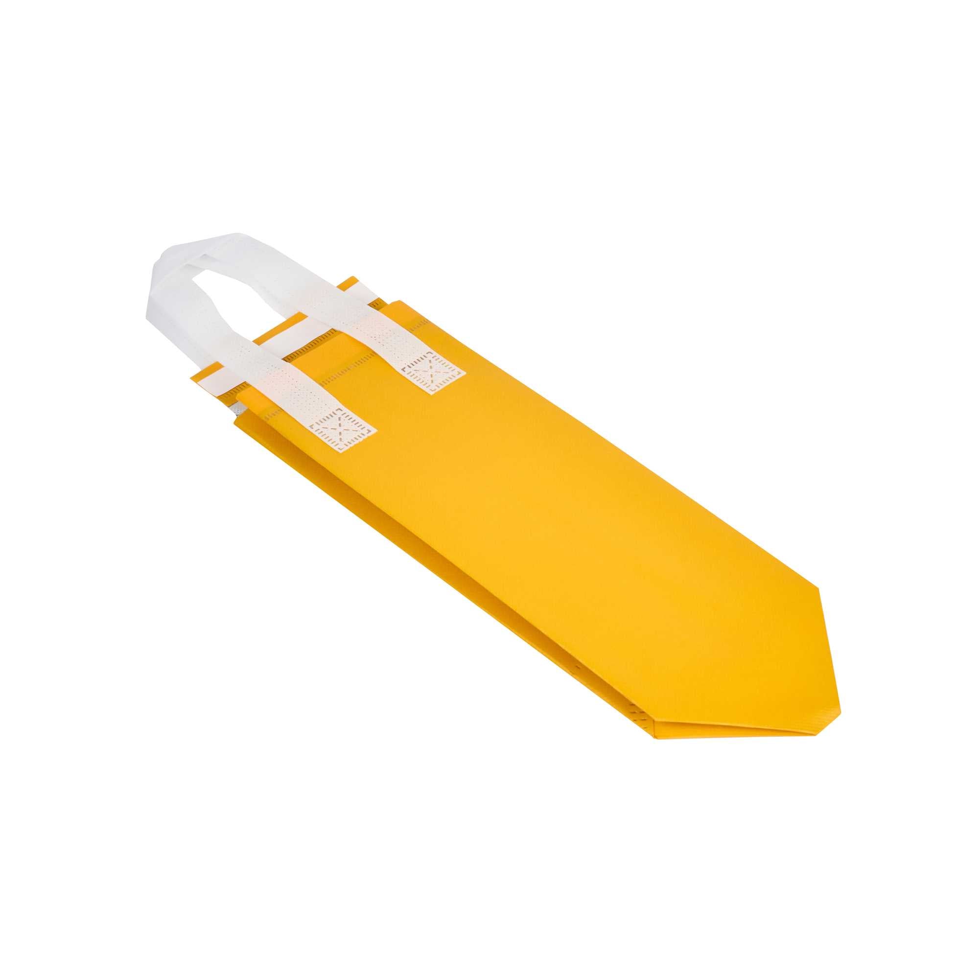 Bag Tek Yellow Insulated Take Out Bag - Tamper-Evident - 4 3/4" x 4" x 11" - 25 count box