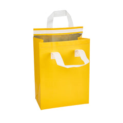 Bag Tek Yellow Insulated Take Out Bag - Tamper-Evident - 8 1/4