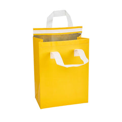 Bag Tek Yellow Insulated Take Out Bag - Tamper-Evident - 8 1/4