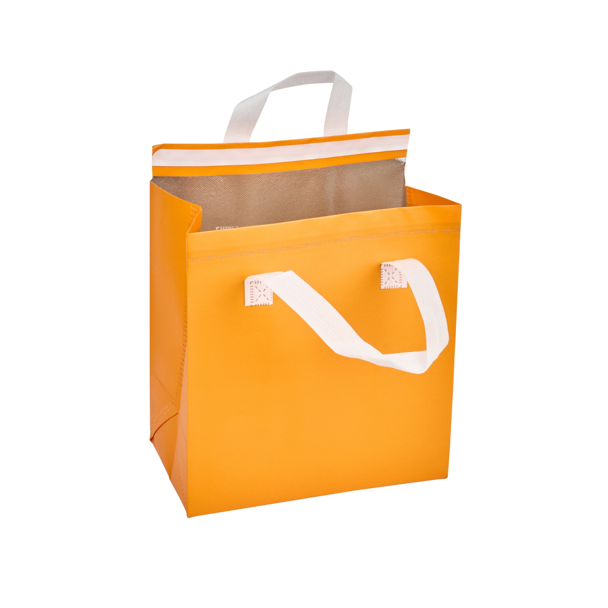 Bag Tek Orange Insulated Take Out Bag - Tamper-Evident - 9 1/2" x 6" x 10 1/4" - 100 count box