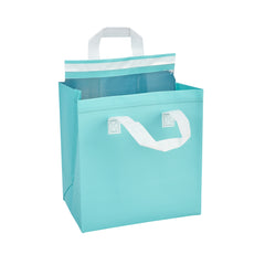 Bag Tek Teal Insulated Take Out Bag - Tamper-Evident - 9 1/2