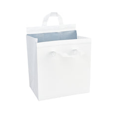 Bag Tek White Insulated Take Out Bag - Tamper-Evident - 10 1/4