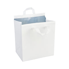 Bag Tek White Insulated Take Out Bag - Tamper-Evident - 11 3/4