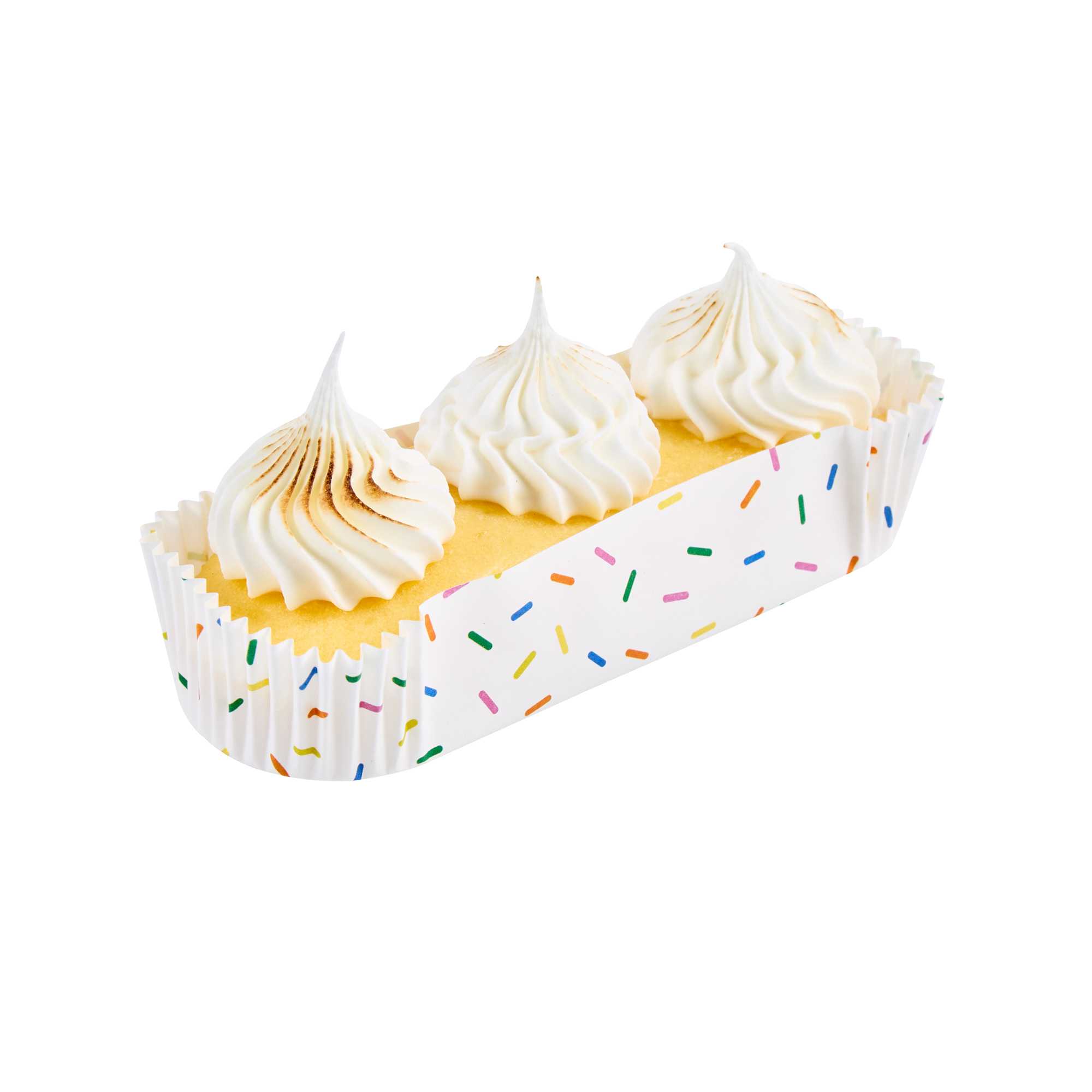 Panificio 6.8 oz Elliptical Paper Baking Cup - Colorful Confetti, Ridged, Greaseproof - 5 1/2" x 2" x 1" - 200 count box