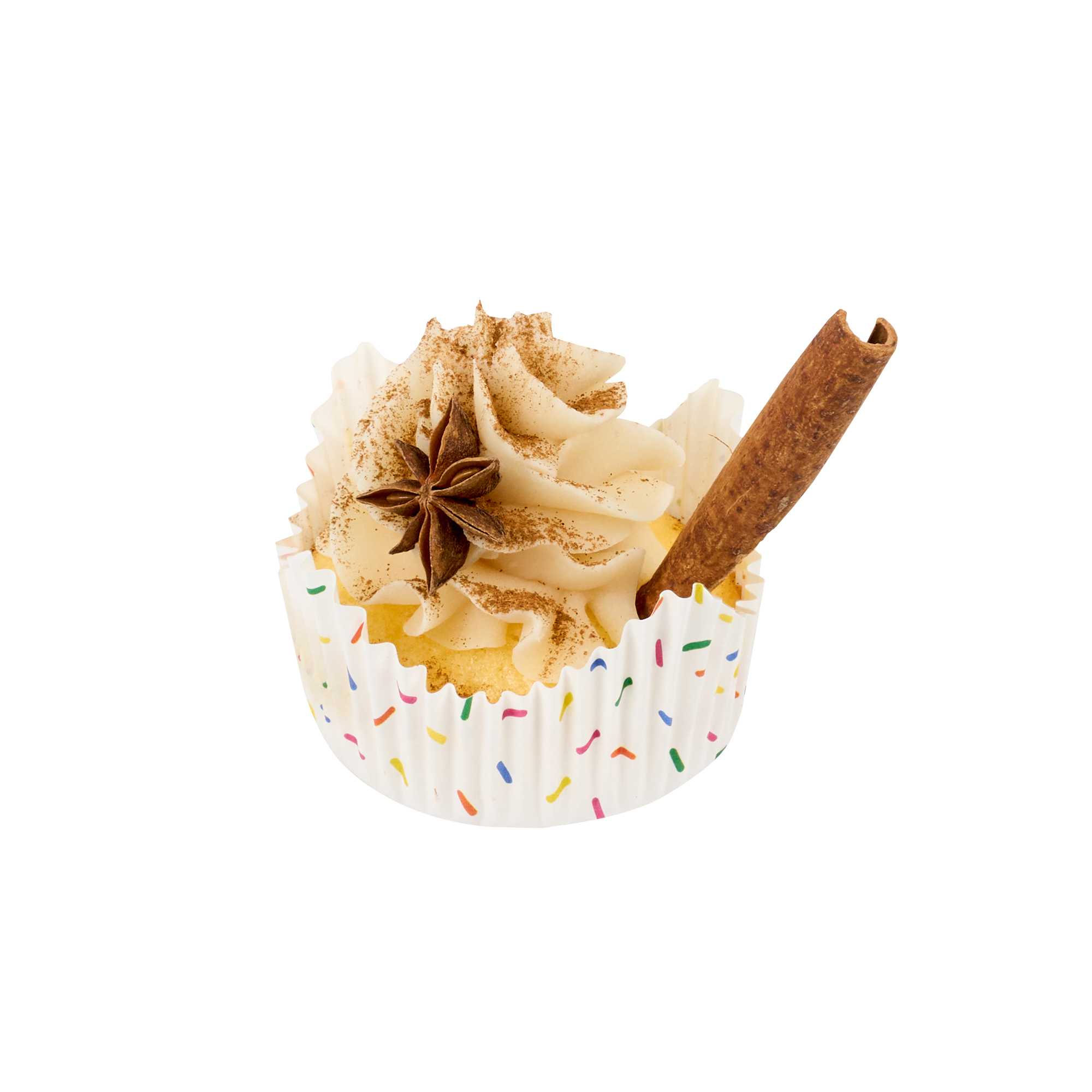 Panificio 4 oz Petal Paper Baking Cup - Colorful Confetti, Ridged, Greaseproof - 2 1/4" x 2 1/4" x 1 1/2" - 200 count box