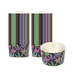 Panificio 53 oz Paper Angel Food Tube Pan - Trippy Leaf Print, Greaseproof - 6 1/4