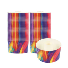Panificio 22 oz Paper Angel Food Tube Pan - Colorful Abstract Waves, Greaseproof - 5