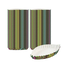 Panificio 5.4 oz Leaf Paper Baking Cup - Trippy Leaf Print, Ridged - 5