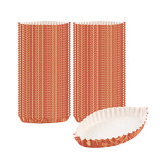Panificio 5.4 oz Leaf Brown Paper Baking Cup - Bakery, Ridged, Greaseproof - 5